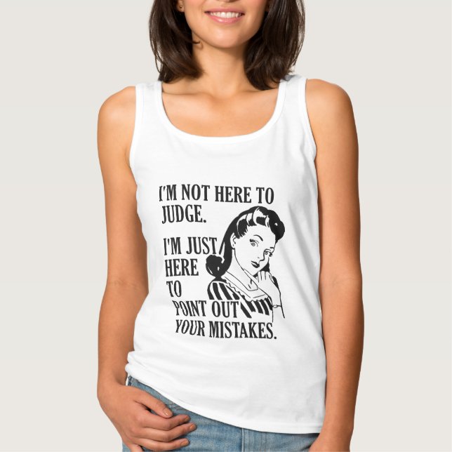 Funny "Not Here To Judge" Shirts & Jackets (Vorderseite)