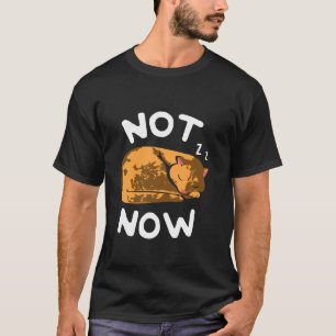 Funny not Now Cat Pet Besitzer Niedlich Tired Kitt T-Shirt