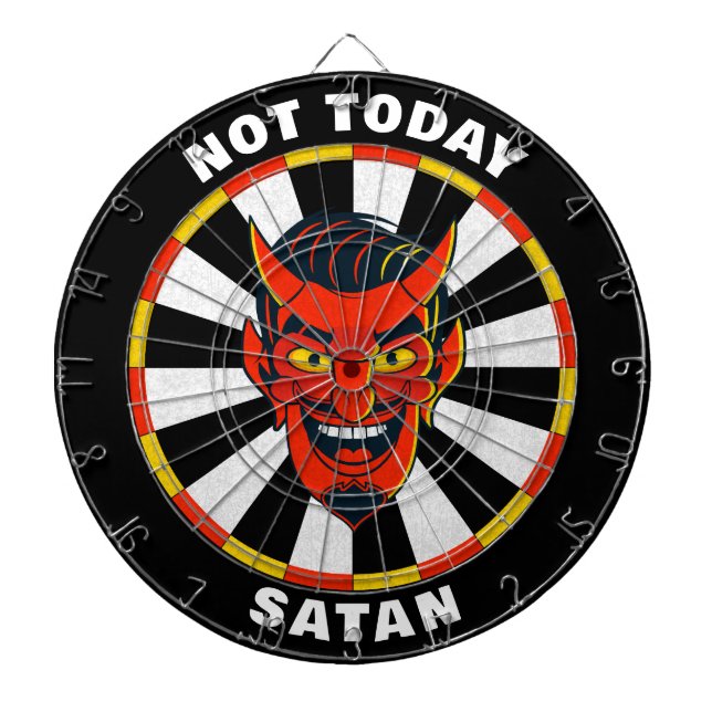 Funny Not Today Satan Dartboard Dartscheibe (vorne)