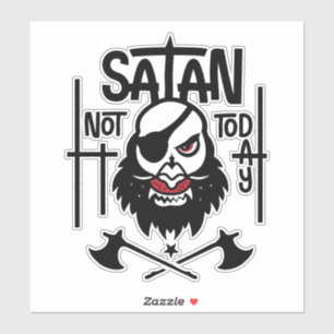 Funny not Today Satan - Gefangen Aufkleber