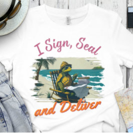 Funny Notary | Büro - Ich unterschreibe, Siegel un T-Shirt