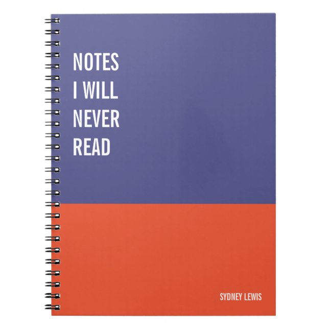 Funny Notebook, Humorous Writing Pad Journal, Note Notizblock (Vorderseite)