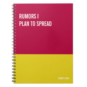 Funny Notebook, Humorvolles Writing Pad Journal, H Notizblock