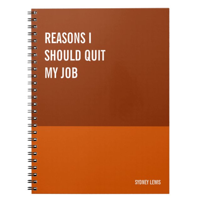Funny Notebook, Humorvolles Writing Pad Journal, H Notizblock (Vorderseite)