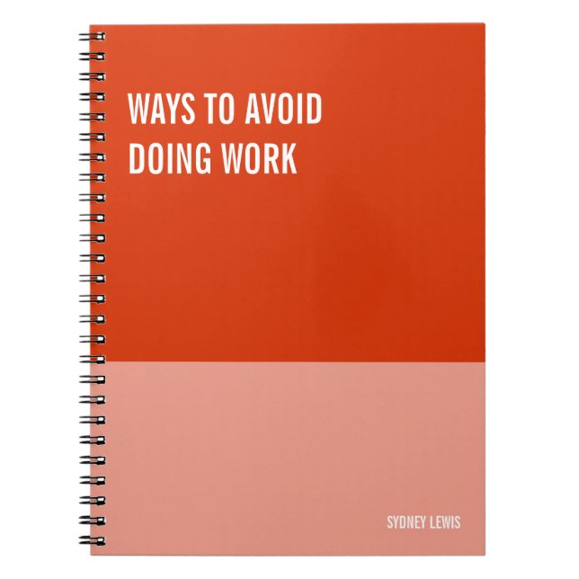 Funny Notebook, Humorvolles Writing Pad Journal, H Notizblock (Vorderseite)