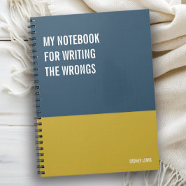 Funny Notebook, Humorvolles Writing Pad Journal, H Notizblock