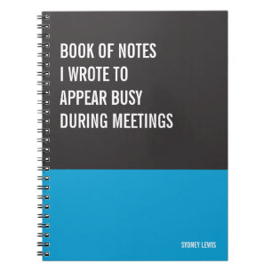 Funny Notebook, Humorvolles Writing Pad Journal, H Notizblock