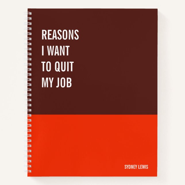 Funny Notebook, Humorvolles Writing Pad Journal, H Notizbuch (Vorderseite)