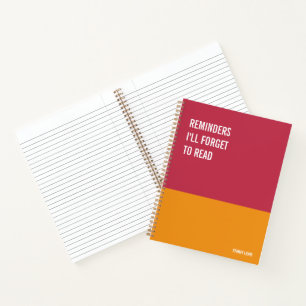Funny Notebook, Humorvolles Writing Pad Journal, H Notizbuch