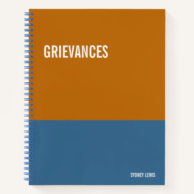 Funny Notebook, Humorvolles Writing Pad Journal, H Notizbuch (Vorderseite)