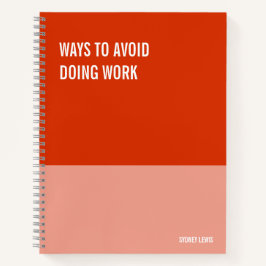 Funny Notebook, Humorvolles Writing Pad Journal, H Notizbuch