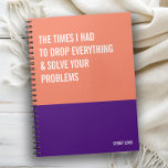 Funny Notebook, Snarky Writing Pad Journal, Hinwei Notizblock<br><div class="desc">Ein lustiges Notizbuch,  das Sie für alle Ihre täglichen Erinnerungen,  tiefe Gedanken und Kummer,  oder nur für Notizen an der Schule und am Arbeitsplatz verwenden können. Es ist ein großartiges Geschenk.</div>