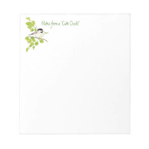 Funny Notes from Niedlich Chick, Chickadee, bird Notizblock