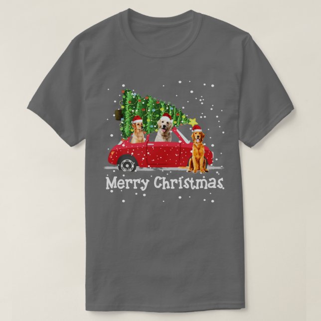 Funny Nova Scotia Duck Tolling Retriever Rides Car T-Shirt (Design vorne)
