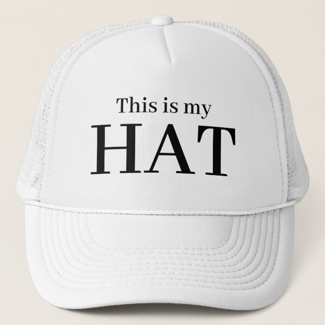 Funny Novelty Baseball DAS IST MEIN HAT Cap Hat Truckerkappe (Vorderseite)