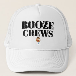 Funny Novelty Baseball Geschenk Idee BOOZE CREWS W Truckerkappe