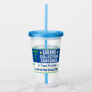 Funny Novelty Doctor Nurse Urine Collection Custom Acryltrinkbecher
