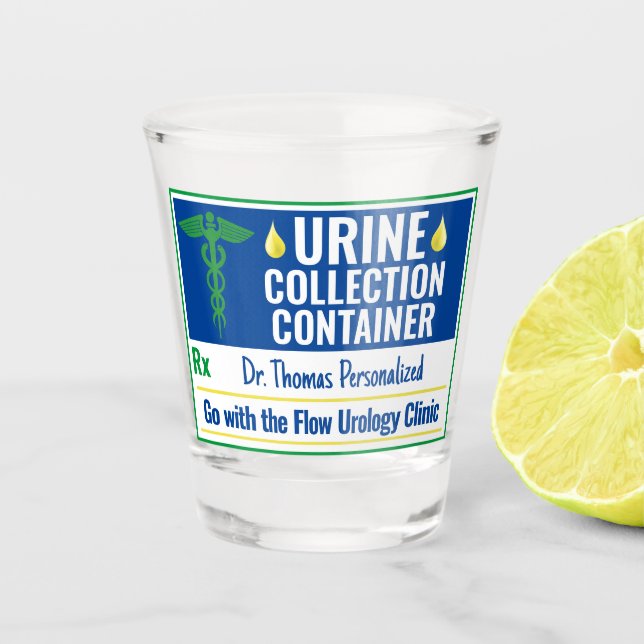 Funny Novelty Doctor Nurse Urine Collection Custom Schnapsglas (Vorderseite)
