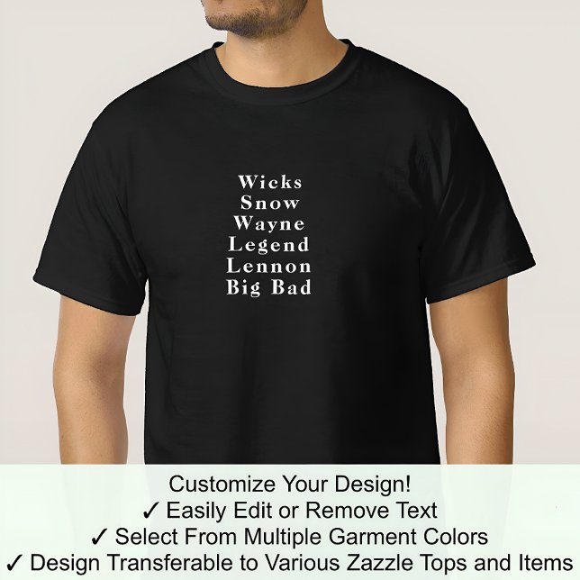 Funny Novelty Forename John Custom Celebrity 01W T-Shirt (Von Creator hochgeladen)