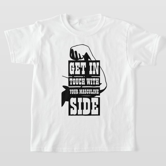 Funny Novelty Girls trainieren Gear MASCULINE SIDE T-Shirt (Ablage )