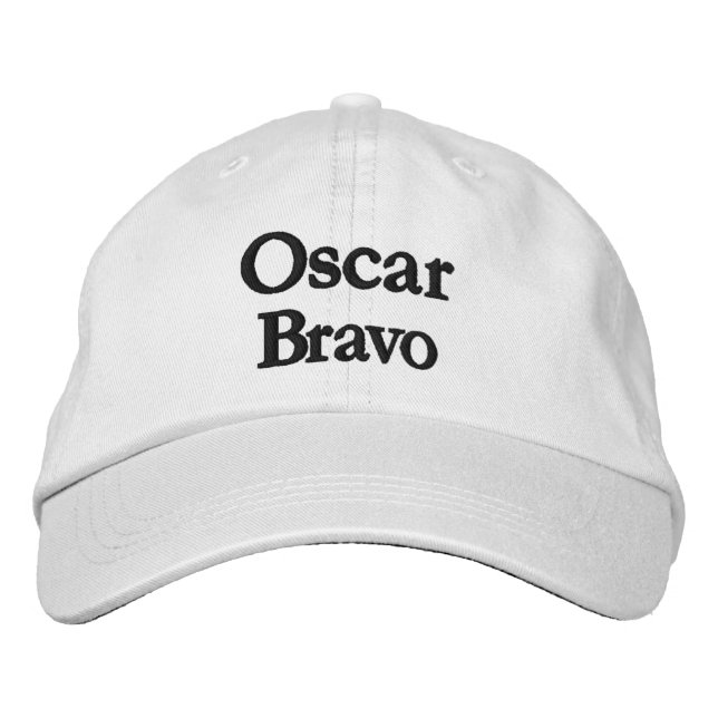 Funny Novelty Mens Golf Fashion OSCAR BRAVO Bestickte Baseballkappe (Vorderseite)
