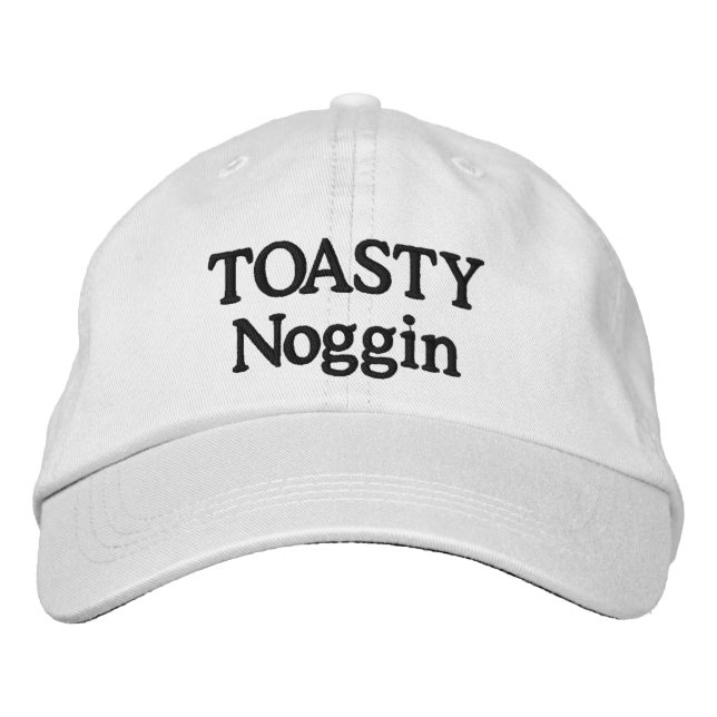 Funny Novelty Mens Sports TOASHIN NOGGIN  Bestickte Baseballkappe (Vorderseite)