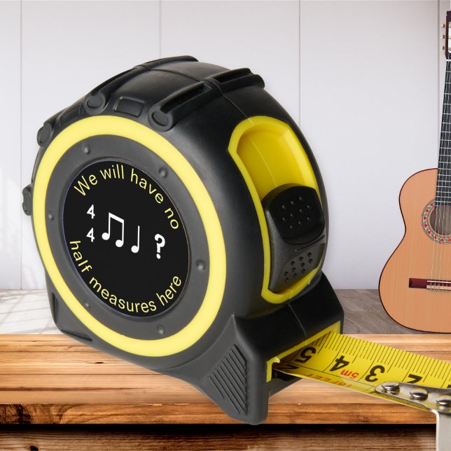 Funny Novelty Music Musical Pun Spaß Tape Measure Maßband (A tape measure with funny musical quote. An amusing novelty gift for musicians)