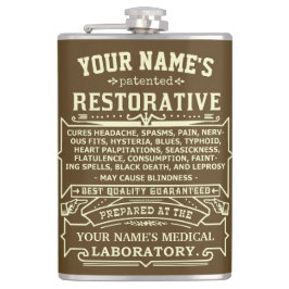 Funny Novelty Personalisiert Cure-All Vintag 3 Flachmann
