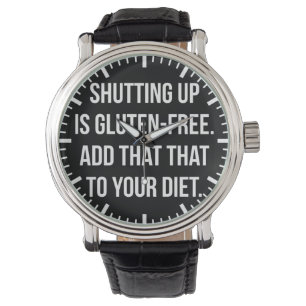Funny Novelty Spaß - Das Schneiden ist glutenfrei Armbanduhr