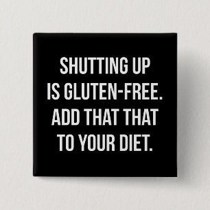 Funny Novelty Spaß - Das Schneiden ist glutenfrei Button