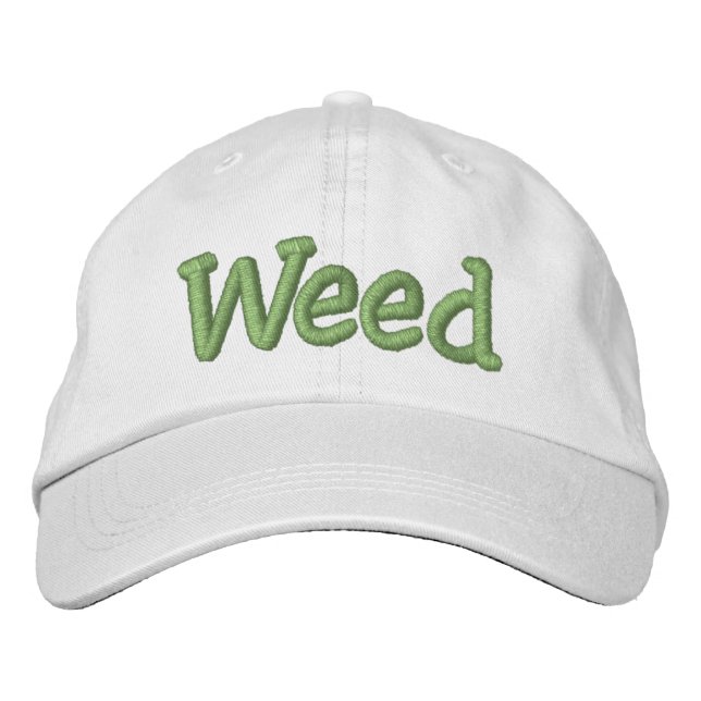 Funny Novelty Sports Baseball Golf WEED Bestickte Baseballkappe (Vorderseite)