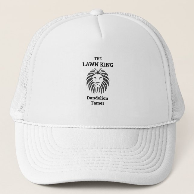 Funny Novelty The LAWN KING DANDELION TAMER Truckerkappe (Vorderseite)