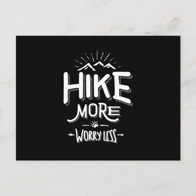Funny Novelty Wandern T Shirt Wandern Mehr Sorgen  Postkarte (Vorderseite)