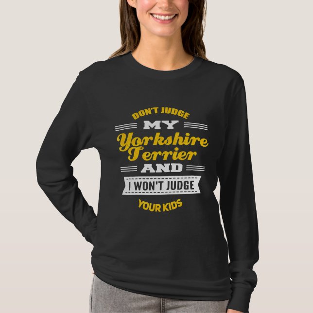 Funny Novelty Yorkshire Terrier Dog Tshirt (Vorderseite)