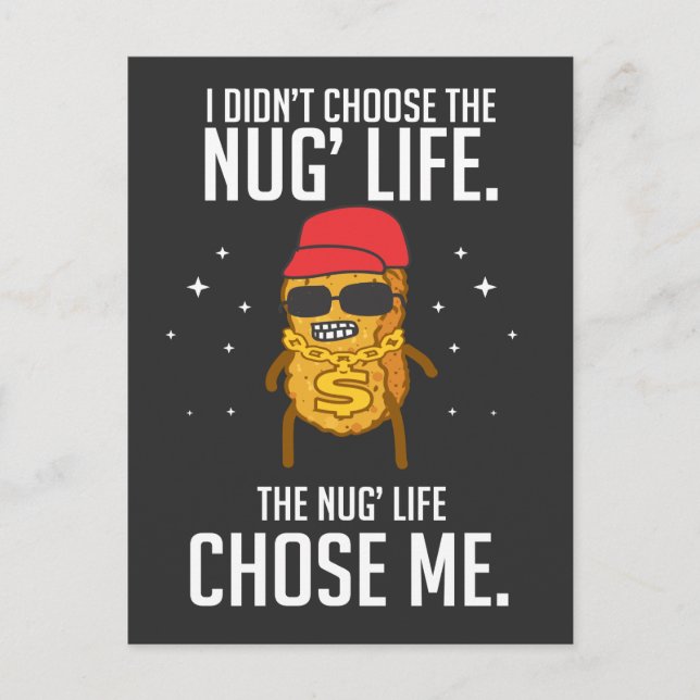 Funny Nug Life Design Chicken Nugget Postkarte (Vorderseite)