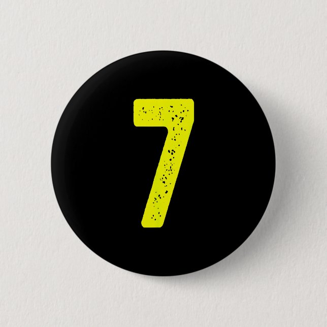 Funny Number 7 67 Meme Costume Matching Group Hall Button (Vorderseite)