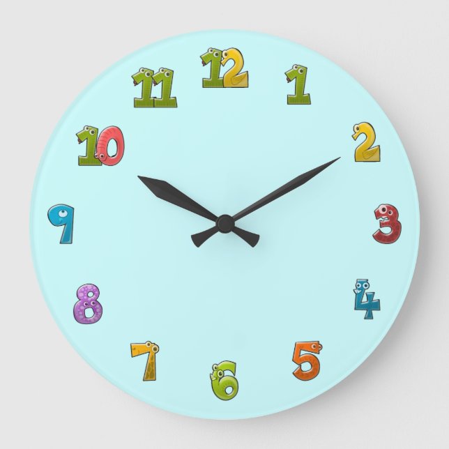 funny numbers große wanduhr (Vorderseite)