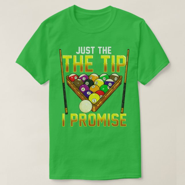 Funny nur der Tipp I Versprechen Pool Billard Pub T-Shirt (Design vorne)