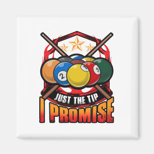Funny nur der Tipp I Versprechen Pool Cue Billiard Magnet