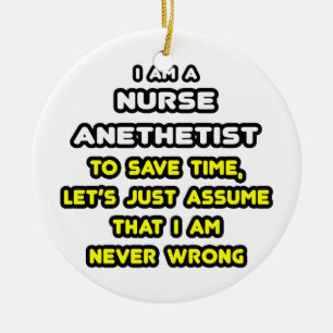 Funny Nurse Anästhesist T - Shirt und Geschenke Keramik Ornament
