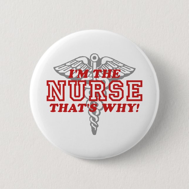 Funny Nurse Button (Vorderseite)
