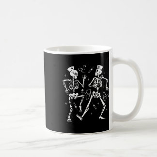 Funny Nurse Dancing Skeleton Halloween Skeleton Co Kaffeetasse