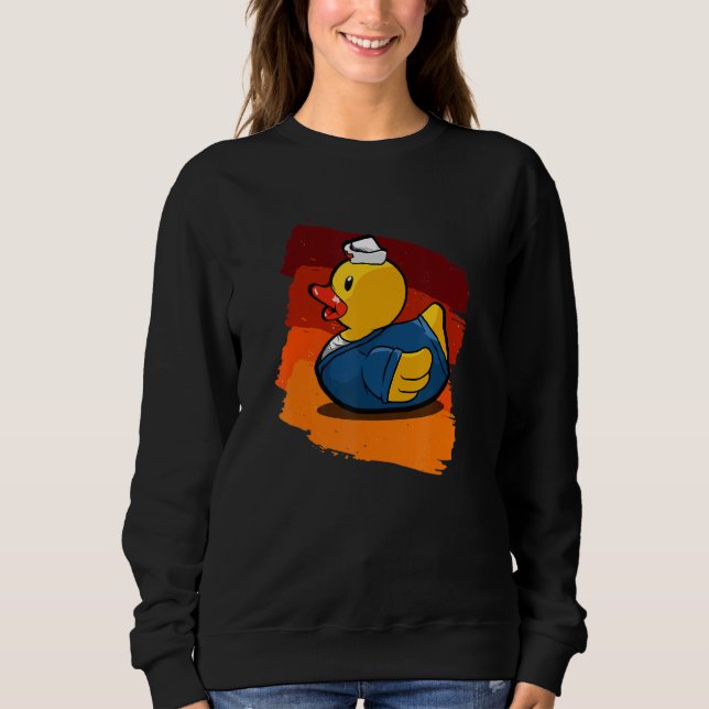 Funny Nurse Duck Sweatshirt (Vorderseite)