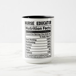 Funny Nurse Educator Nutrition Fakten Tasse