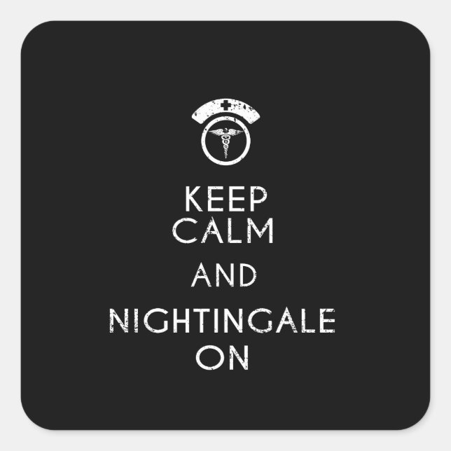 Funny Nurse Florence Nightingale Nurse Geschenk RN Quadratischer Aufkleber (Vorderseite)