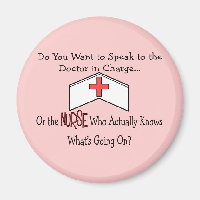 Funny Nurse Geschenke Magnet (Vorne)