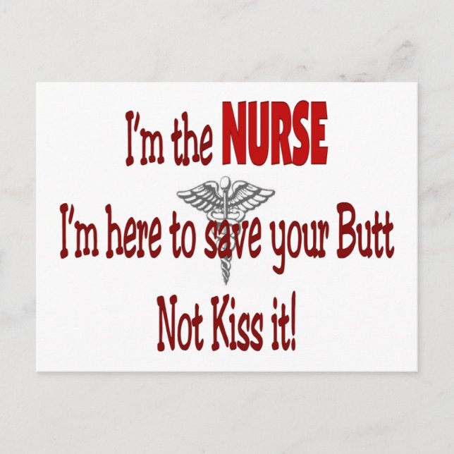 Funny Nurse Geschenke Postkarte (Vorderseite)