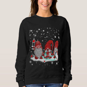Funny Nurse Gnomes Weihnachtslicht Krankenpflege L Sweatshirt