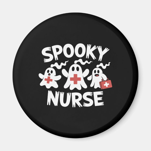 Funny Nurse Halloween Magnet (Vorne)