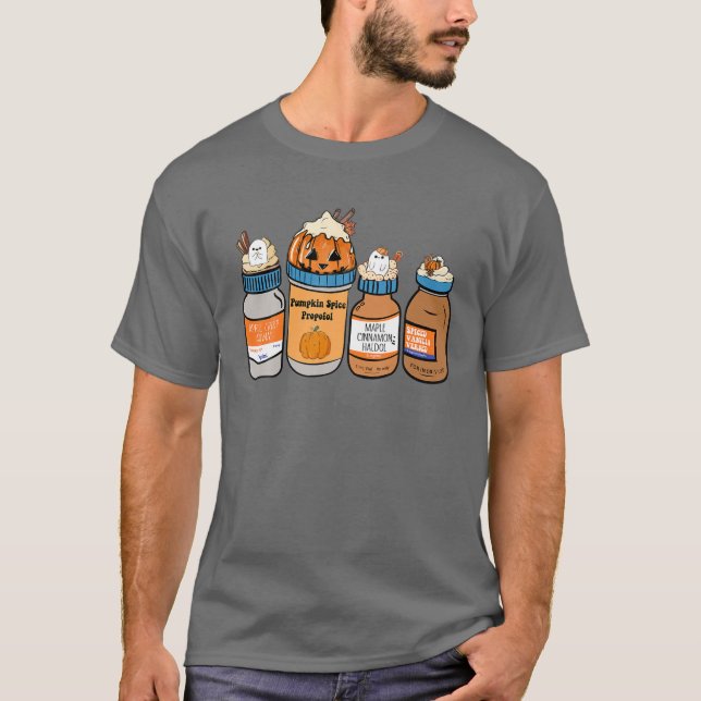 Funny Nurse Halloween Pumpkin Gewürz Propofol Ativ T-Shirt (Vorderseite)